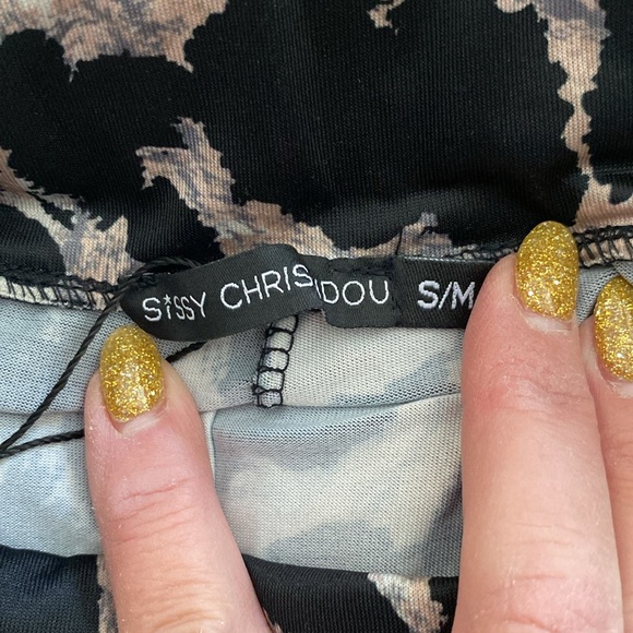 European designer women’s leopard print elastic high waist wide pants sz S/M - Picture 10 of 17